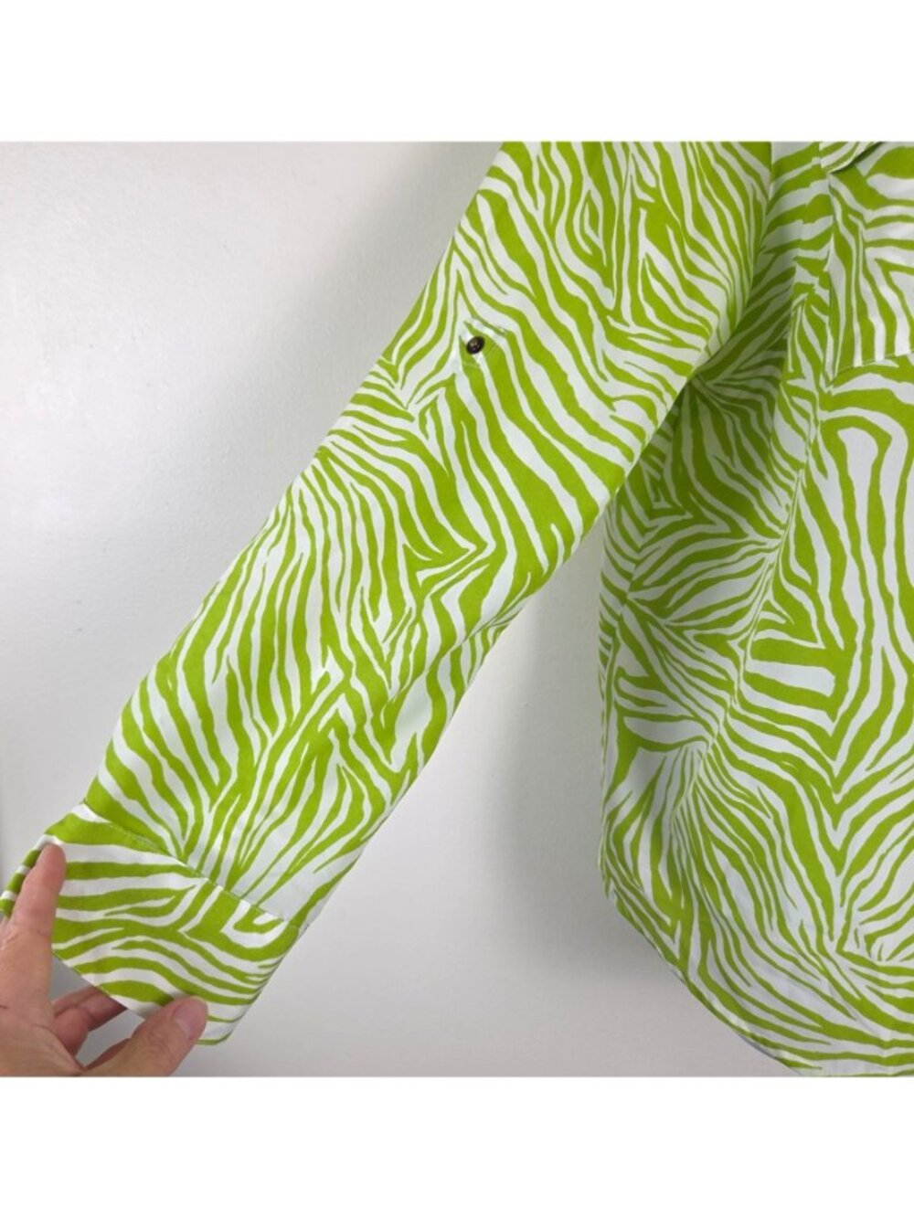 Michael Kors Womens XL Zebra Print Zip Jacket/Shirt Lightweight Stylish - Picture 5 of 9
